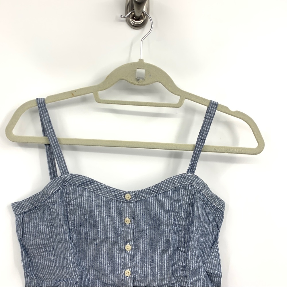 Everlane Blue Striped Tank Top - Picture 2 of 9